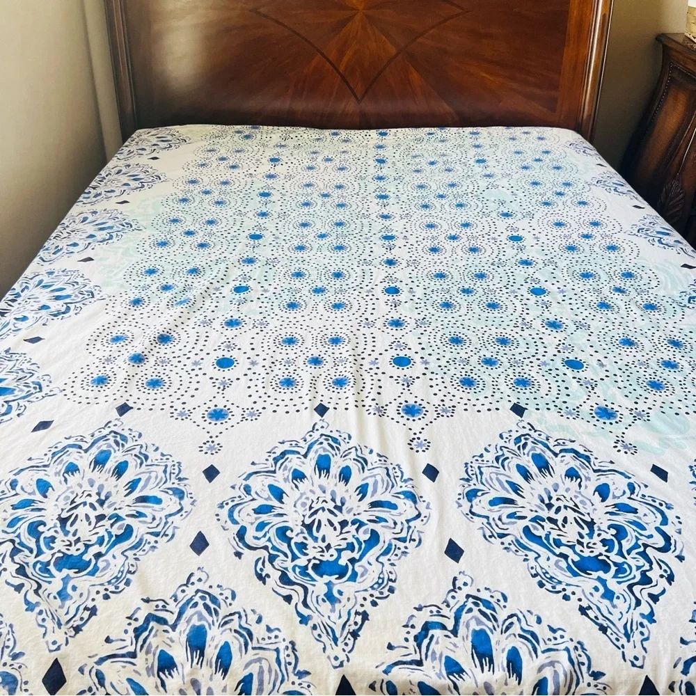 Pottery Barn PB Teen Kelly Slater Ocean Blue Floral Duvet Cover TWIN